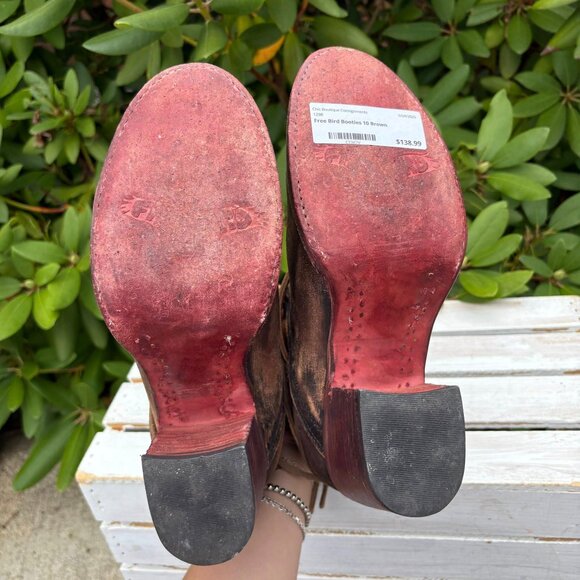 Free Bird Casey Leather Tie Booties - Size 10 - Picture 7 of 7